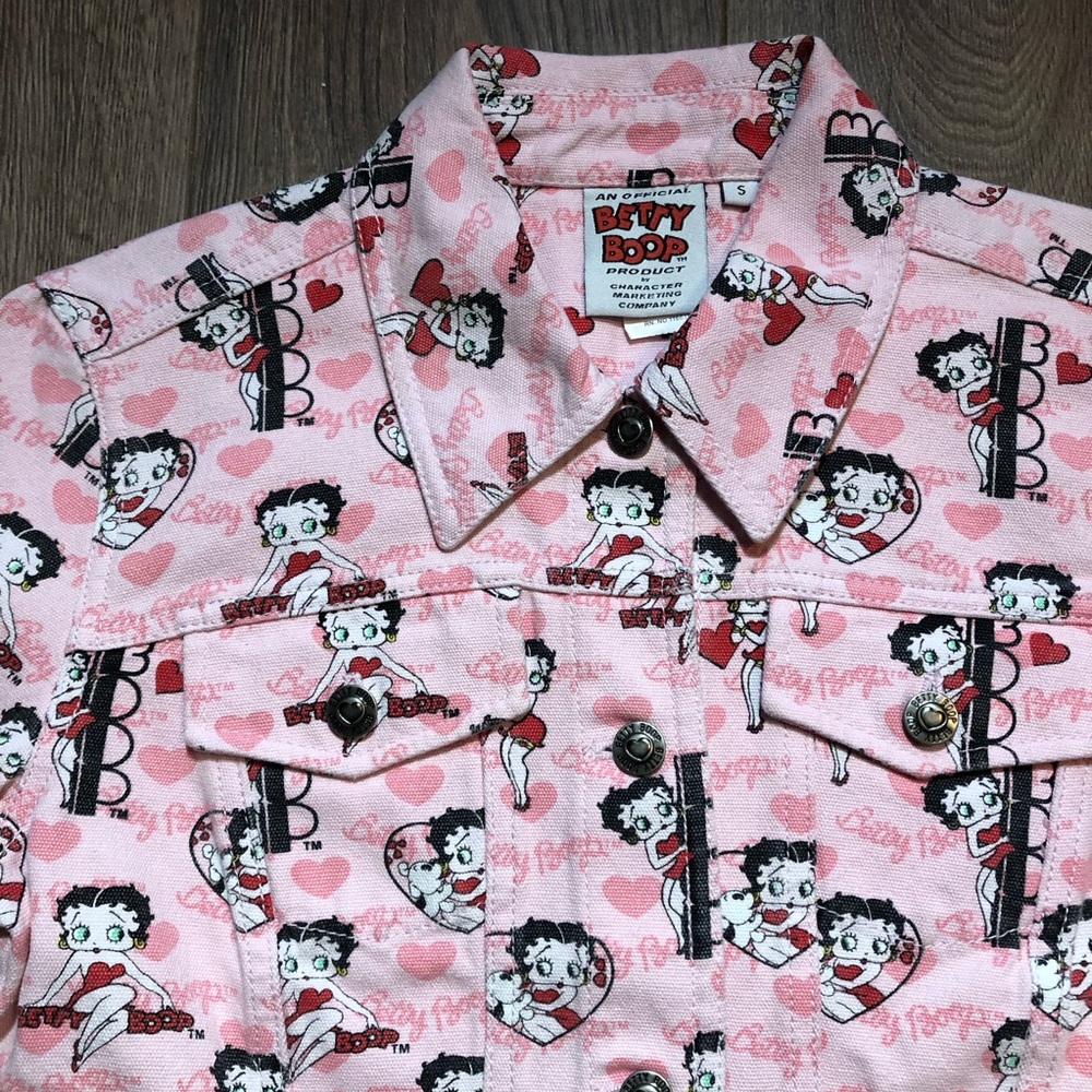 Vintage Y2K Betty Boop Print Denim Jacket